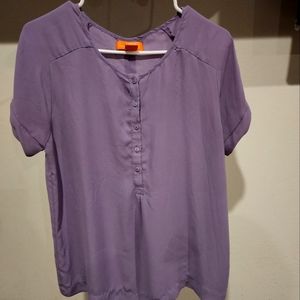 Joe Fresh Silk Purple Blouse size M